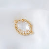 Wholesale Copper Goldplated Simple Geometric Oval Pendant Earrings And Necklace Jewelry Accessories