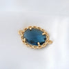Wholesale Copper Goldplated Simple Geometric Oval Pendant Earrings And Necklace Jewelry Accessories