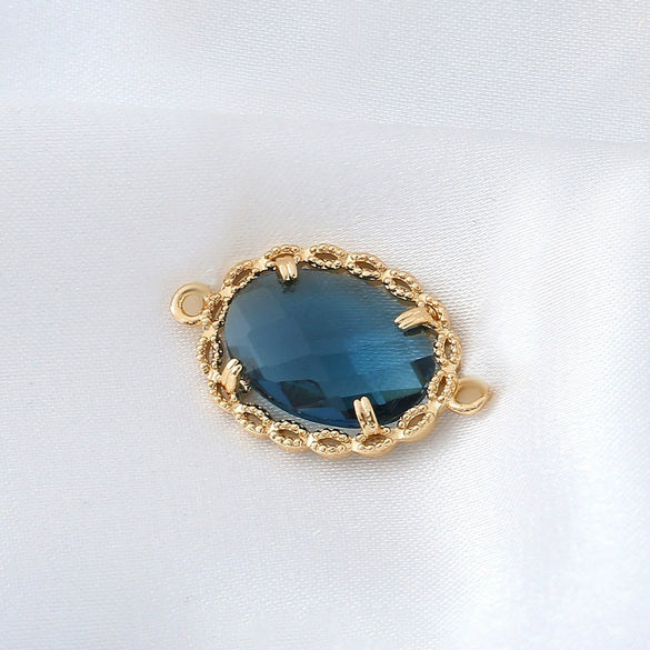 Wholesale Copper Goldplated Simple Geometric Oval Pendant Earrings And Necklace Jewelry Accessories