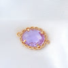 Wholesale Copper Goldplated Simple Geometric Oval Pendant Earrings And Necklace Jewelry Accessories