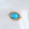 Wholesale Copper Goldplated Simple Geometric Oval Pendant Earrings And Necklace Jewelry Accessories