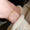 Wholesale Copper Gourd Hollow Bracelet With Real Gold Electroplated Zircon Geometric Pattern Light Luxury Style For Women