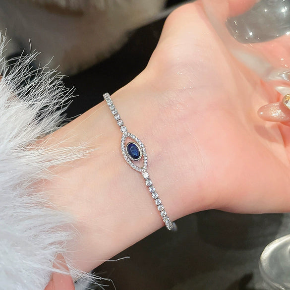 Wholesale Copper Gourd Hollow Bracelet With Real Gold Electroplated Zircon Geometric Pattern Light Luxury Style For Women