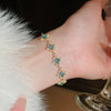 Wholesale Copper Gourd Hollow Bracelet With Real Gold Electroplated Zircon Geometric Pattern Light Luxury Style For Women