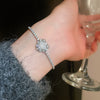 Wholesale Copper Gourd Hollow Bracelet With Real Gold Electroplated Zircon Geometric Pattern Light Luxury Style For Women