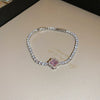 Wholesale Copper Gourd Hollow Bracelet With Real Gold Electroplated Zircon Geometric Pattern Light Luxury Style For Women