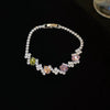 Wholesale Copper Gourd Hollow Bracelet With Real Gold Electroplated Zircon Geometric Pattern Light Luxury Style For Women