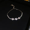 Wholesale Copper Gourd Hollow Bracelet With Real Gold Electroplated Zircon Geometric Pattern Light Luxury Style For Women