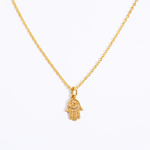Wholesale Copper Hamsa Hand Love Heart Diamond Butterfly Tooth Big Sun Pendant Zircon Necklace With Geometric Pattern And Diamond Treatment
