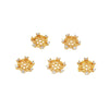 Wholesale Copper Handmade Diy Accessories Bead Holder With Inlaid Zircon Torus And Sixpointed Star Flower Design Electroplated