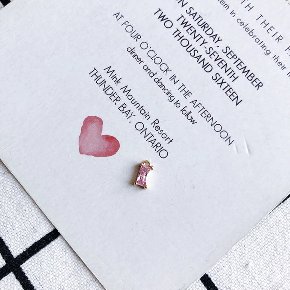 Wholesale Copper Hanging Crystal Geometric Square Pendant Jewelry Accessories With Red Copper Plated Zircon Inlay And Electroplating