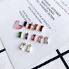 Wholesale Copper Hanging Crystal Geometric Square Pendant Jewelry Accessories With Red Copper Plated Zircon Inlay And Electroplating