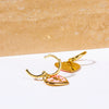 Wholesale Copper Heart Earrings Retro Vintage Style Dripping Oil Design For Women