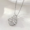 Wholesale Copper Heart Shape Cross Pendant O Chain Necklace With Electroplating For Women And Men