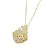 Wholesale Copper Heart Shape Cross Pendant O Chain Necklace With Electroplating For Women And Men