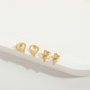 Wholesale Copper Heart Shape Electroplated Love Earrings For Women Jewelry