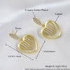 Wholesale Copper Heart Shape Electroplated Women's Diamondstudded Earrings