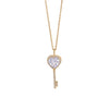 Wholesale Copper Heart Shape Zircon Pendant Necklace With Cross Chain And Electroplating For Women Light Luxury Style