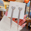 Wholesale Copper Heart Shaped Inlaid Zircon Earrings For Women
