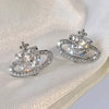 Wholesale Copper Heart Shaped Zircon Earrings With Electroplating For Women