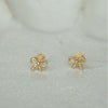 Wholesale Copper Heartshaped Bow Electroplated Women's Earrings Simple Design