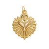 Wholesale Copper Heartshaped Cross Pendant Electroplated Geometric Retro Accessories