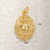 Wholesale Copper Heartshaped Cross Pendant Electroplated Geometric Retro Accessories