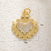 Wholesale Copper Heartshaped Cross Pendant Electroplated Geometric Retro Accessories