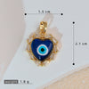 Wholesale Copper Heartshaped Devil's Eye Pendant Jewelry Accessories With Electroplating