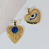 Wholesale Copper Heartshaped Devil's Eye Pendant Jewelry Accessories With Electroplating