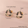 Wholesale Copper Heartshaped Earrings With Leopard And Snake Print Electroplated Fashionable For Women