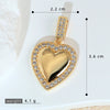 Wholesale Copper Heartshaped Micropaved Love Necklace Pendant For Women Jewelry Accessories