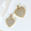 Wholesale Copper Heartshaped Micropaved Love Necklace Pendant For Women Jewelry Accessories