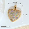 Wholesale Copper Heartshaped Micropaved Love Necklace Pendant For Women Jewelry Accessories