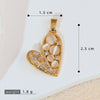 Wholesale Copper Heartshaped Retro Simple Style Electroplated Pendant Earrings Accessories