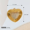 Wholesale Copper Heartshaped Retro Simple Style Electroplated Pendant Earrings Accessories