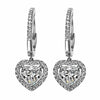 Wholesale Copper Heartshaped Zircon Earrings