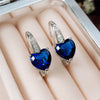 Wholesale Copper Heartshaped Zircon Women's Earrings