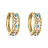 Wholesale Copper Hip Hop Boho Style Geometric Dripping Oil Devil's Eye Earrings For Women