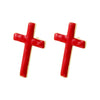 Wholesale Copper Hiphop Style Dripping Oil Cross Pattern Pendant Earrings And Necklaces Set For Women