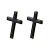 Wholesale Copper Hiphop Style Dripping Oil Cross Pattern Pendant Earrings And Necklaces Set For Women