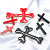 Wholesale Copper Hiphop Style Dripping Oil Cross Pattern Pendant Earrings And Necklaces Set For Women