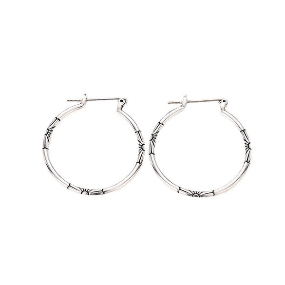 Wholesale Copper Hoop Earrings Geometric Retro Style Electroplating For Women