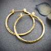 Wholesale Copper Hoop Earrings Geometric Retro Style Electroplating For Women
