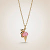 Wholesale Copper Ice Cream And Little Bear Shaped Pendant Necklace With Gold And Silver Twotone Electroplated Design For Women