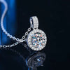 Wholesale Copper Imitation Moissanite Geometric Natural Style Electroplated Pendant Clavicle Necklace For Women