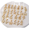 Wholesale Copper Inlaid Color Zircon Love Glossy Letter Pendant Ladies Necklace With Letters Pattern
