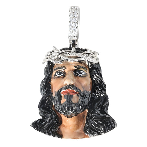 Wholesale Copper Inlaid Oil Drip Cartoon Character Pendant Necklace Retro Hip Hop Style Jewelry Accessories