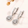 Wholesale Copper Inlaid Water Drop Zircon Elegant Women's Earrings