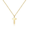 Wholesale Copper Inlaid With Zircon Geometric Cross Handmade Necklace For Women